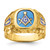 IBGoodman 14k Men's Polished and Nugget Textured Blue Lodge Master Masonic Ring Mounting