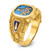 IBGoodman 14k Men's Polished and Nugget Textured Blue Lodge Master Masonic Ring Mounting