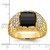 IBGoodman 14k Men's Polished and Nugget Textured Onyx and 1/4 Carat AA Quality Diamond Ring