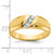 IBGoodman 14k Men's Polished and Satin 3-Stone Ring Mounting