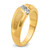 IBGoodman 14k Men's Polished and Satin 3-Stone Ring Mounting
