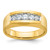 IBGoodman 14k Men's Polished and Satin 5-Stone 1/2 Carat AA Quality Diamond Ring