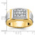 IBGoodman 14k Men's Polished and Satin Cluster Ring Mounting
