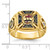 IBGoodman 14k Men's Polished and Textured with Multi-color Enamel Knights Templar Masonic Ring