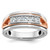 IBGoodman 14k Rose and White Gold Men's Polished Cut-Out 5-Stone 1/2 Carat AA Quality Diamond Ring - B6-C379A53C-5867