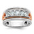 IBGoodman 14k Rose and White Gold Men's Polished Cut-Out 5-Stone Ring Mounting - B6-E0E4FF33-8079