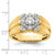 IBGoodman 14k Two-Tone 1 carat Lab Grown Diamond VS/SI+ G+ Complete Men's Ring - RM-C40EE2A9-2981
