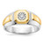 IBGoodman 14k Two-Tone 1/10 carat Lab Grown Diamond VS/SI+ G+ Complete Men's Ring