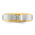 IBGoodman 14k Two-tone 1/15 carat Lab Grown Diamond VS/SI+ G+ Complete Polished and Satin Men's Band