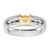 IBGoodman 14k Two-Tone 1/2 carat Lab Grown Diamond VS/SI+ G+ Complete Men's Wedding Band - B6-A255CCA1-1860