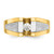 IBGoodman 14k Two-tone 1/4 carat Lab Grown Diamond VS/SI+ G+ Complete Polished and Satin Men's Ring - B5-E7B16303-8147