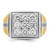 IBGoodman 14k Two-tone Men's Polished 2 1/3 Carat AA Quality Diamond Square Cluster Ring