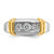 IBGoodman 14k Two-tone Men's Polished 3-Stone 1/2 Carat AA Quality Diamond Ring - B6-0242E127-1411