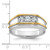 IBGoodman 14k Two-tone Men's Polished 3-Stone 1/2 Carat AA Quality Diamond Ring - B6-445A2B63-9138