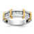 IBGoodman 14k Two-tone Men's Polished 7-Stone 1/2 Carat AA Quality Diamond Ring