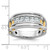 IBGoodman 14k Two-tone Men's Polished and Cut-Out 5-Stone 1 Carat AA Quality Square Diamond Ring