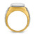 IBGoodman 14k Two-tone Men's Polished and Grooved 3-Row Cluster Ring Mounting