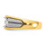 IBGoodman 14k Two-tone Men's Polished and Grooved 3-Stone Ring Mounting - B6-B332AE94-6006