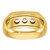 IBGoodman 14k Two-tone Men's Polished and Grooved 3-Stone Ring Mounting - B6-B332AE94-6006
