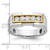 IBGoodman 14k Two-tone Men's Polished and Grooved 5-Stone 1/2 Carat AA Quality Diamond Ring - B6-5121B939-2900