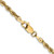 14K 24 Inch 3mm Diamond-cut Quadruple Rope Lobster Clasp Chain
