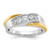 IBGoodman 14k Two-tone Men's Polished and Grooved 5-Stone 1/2 Carat AA Quality Diamond Ring - B6-61284EA4-5998