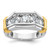 IBGoodman 14k Two-tone Men's Polished and Grooved 5-Stone Ring Mounting - B6-55433D3F-7458