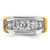 IBGoodman 14k Two-tone Men's Polished and Grooved 5-Stone Ring Mounting - B6-55433D3F-7458