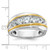 IBGoodman 14k Two-tone Men's Polished and Grooved 7-Stone 1 1/2 Carat AA Quality Diamond Ring