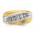 IBGoodman 14k Two-tone Men's Polished and Grooved Graduated 7-Stone 1/2 Carat AA Quality Diamond Ring
