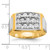 IBGoodman 14k Two-tone Men's Polished and Satin 1 Carat AA Quality Diamond Cluster Ring - B5-40CA3D4E-2027