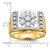 IBGoodman 14k Two-tone Men's Polished and Satin 1 Carat AA Quality Diamond Cluster Ring - B5-C036FD8B-7550