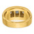 IBGoodman 14k Two-tone Men's Polished and Satin 3-Stone 1/2 Carat AA Quality Diamond Ring
