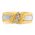 IBGoodman 14k Two-tone Men's Polished and Satin 3-Stone Ring Mounting - B5-1BD37CC7-3484