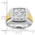 IBGoodman 14k Two-tone Men's Polished and Textured 1 Carat AA Quality Diamond Cluster Ring - B5-287B9213-5718