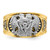 IBGoodman 14k Two-tone Men's Polished and Textured 32nd Degree Scottish Rite Masonic Ring Mounting - B0-1C5AD2DB-5845