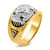 IBGoodman 14k Two-tone Men's Polished and Textured 32nd Degree Scottish Rite Masonic Ring Mounting - B0-1C5AD2DB-5845