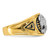 IBGoodman 14k Two-tone Men's Polished and Textured 32nd Degree Scottish Rite Masonic Ring Mounting - B0-1C5AD2DB-5845
