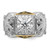 IBGoodman 14k Two-tone Men's Polished and Textured 32nd Degree Scottish Rite Masonic Ring Mounting - B0-3B4A68B9-5568