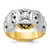 IBGoodman 14k Two-tone Men's Polished and Textured 32nd Degree Scottish Rite Masonic Ring Mounting - B0-448A0FE5-4093