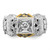 IBGoodman 14k Two-tone Men's Polished and Textured 32nd Degree Scottish Rite Masonic Ring Mounting - B0-448A0FE5-4093