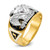 IBGoodman 14k Two-tone Men's Polished and Textured 32nd Degree Scottish Rite Masonic Ring Mounting - B0-592707C5-2806
