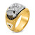IBGoodman 14k Two-tone Men's Polished and Textured 32nd Degree Scottish Rite Masonic Ring Mounting - B0-8A4DCB52-7362
