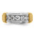 IBGoodman 14k Two-tone Men's Polished and Textured 5-Stone 1 Carat AA Quality Diamond Ring - B6-915509F6-8067