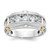 IBGoodman 14k Two-tone Men's Polished and Textured 5-Stone 1 Carat AA Quality Diamond Ring - B6-F5864BCD-7004