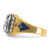 IBGoodman 14k Two-tone Men's Polished and Textured Blue Lodge Master Masonic Ring Mounting - B0-B14F0069-7337
