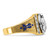 IBGoodman 14k Two-tone Men's Polished and Textured Blue Lodge Master Masonic Ring Mounting - B0-B14F0069-7337