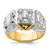 IBGoodman 14k Two-tone Men's Polished and Textured Double Eagle Masonic Shriner's Ring Mounting - B0-A56EB39C-3235