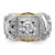 IBGoodman 14k Two-tone Men's Polished and Textured Double Eagle Masonic Shriner's Ring Mounting - B0-B67DC652-5768
