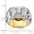 IBGoodman 14k Two-tone Men's Polished and Textured Double Eagle Masonic Shriner's Ring Mounting - B0-B67DC652-5768